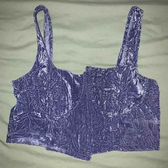 Crushed Velvet Corset - Picture 1 of 3